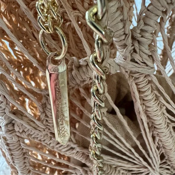 House of Harlow Sunny Days Woven Purse Liner Removable Crossbody Strap NEW - Picture 6 of 14